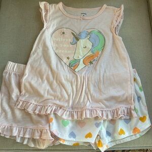 Carter's Believe in Your Dreams Unicorn Pajama Set - Pink and Multicolor